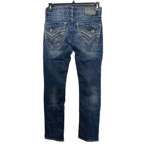 Salvage Havoc Slim Straight Distressed Blue Denim Jeans 31 Inseam Mens Casual St